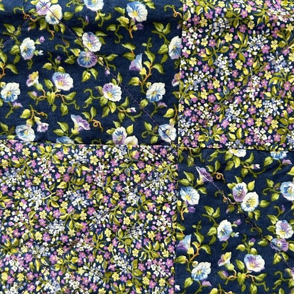 Lot of 3 Handmade Patchwork Quilt Morning Glory Throw Pillow Cover Couch Home - Picture 13 of 15